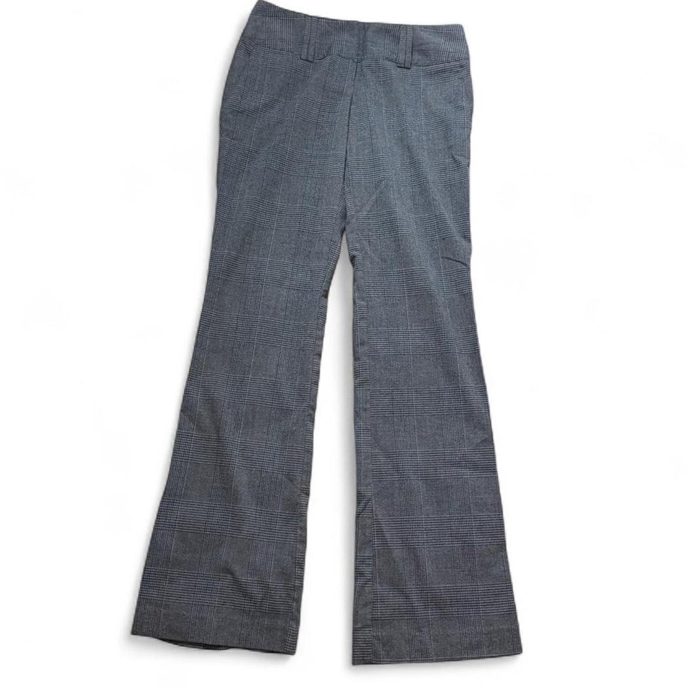 Vintage Y2K No Boundaries Gray Plaid Flare Pants, Women's Size 3